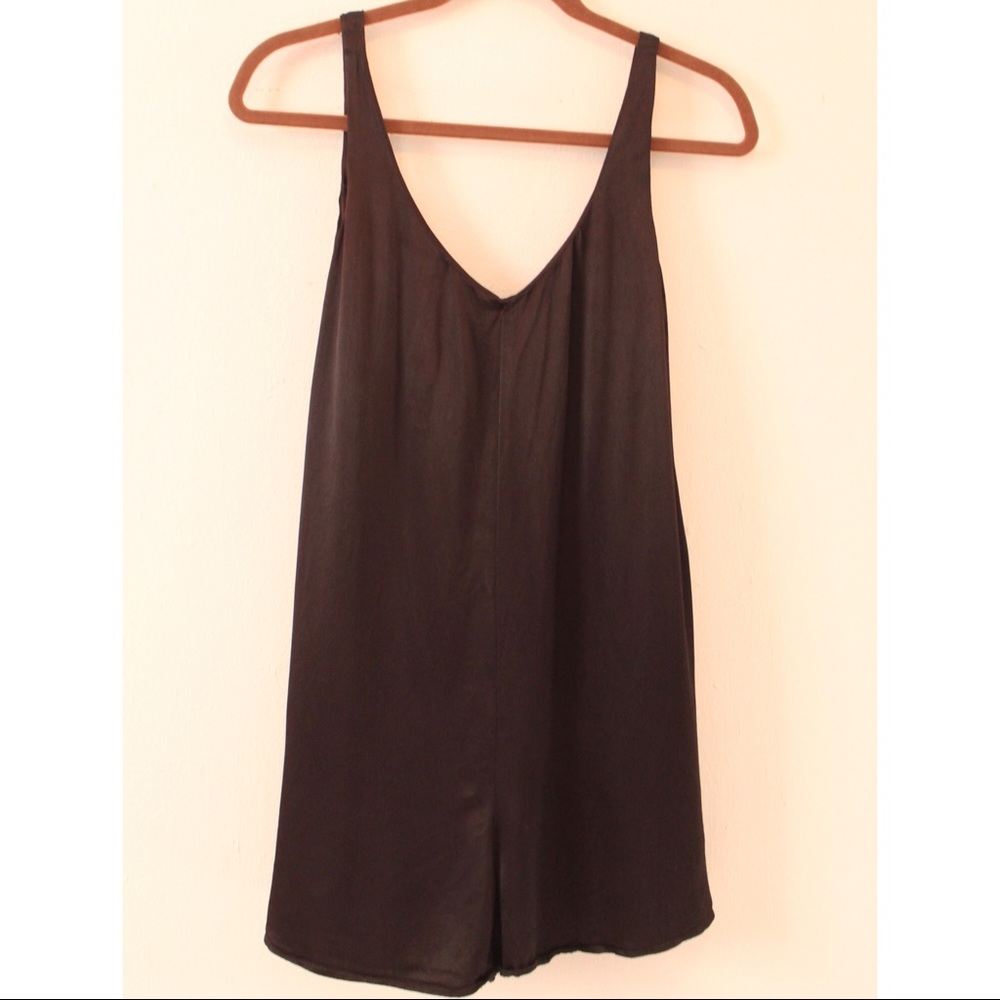 Black Zara Romper with Lace Back